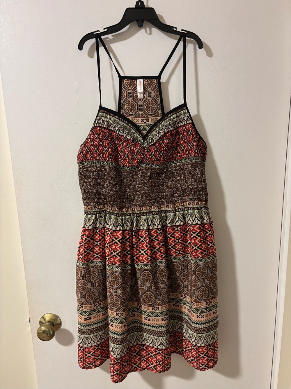 Xhilaration Geometric Print Racerback Sundress with Pockets